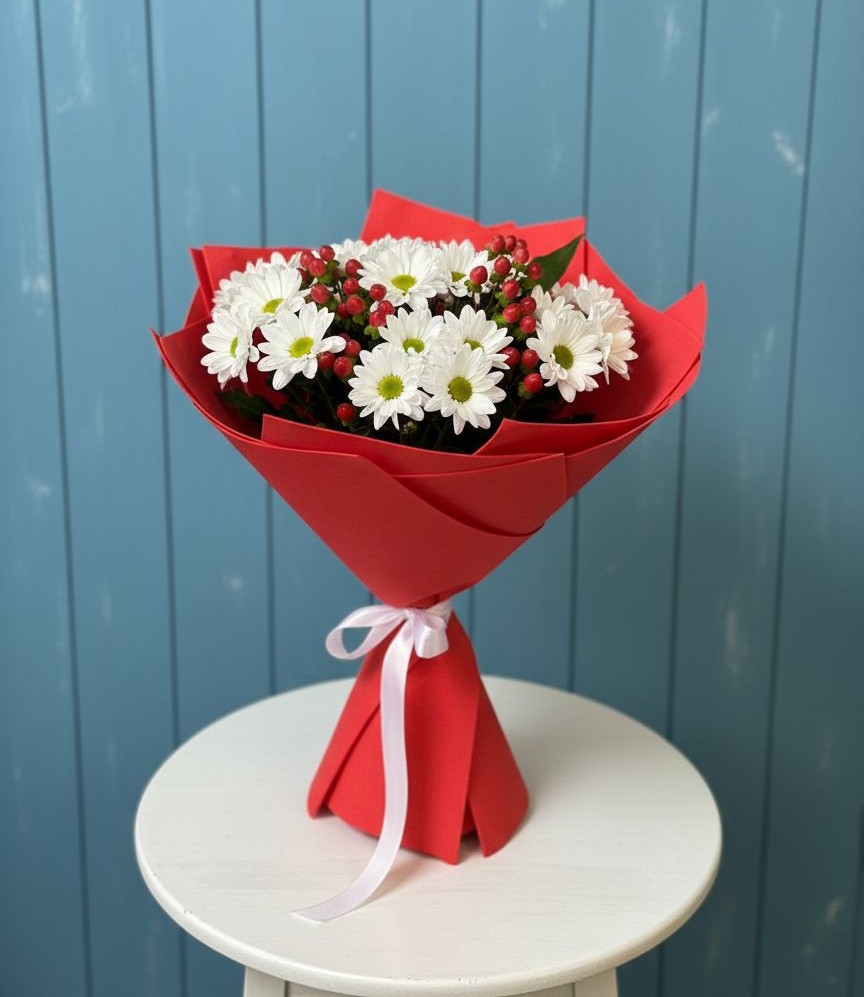 Букет цветов из: Хризантемы в Квашенки