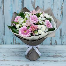 Букет цветов из:  Герберы, Альстромерии и Хризантемы #REPLACE_PRED# Квашенки