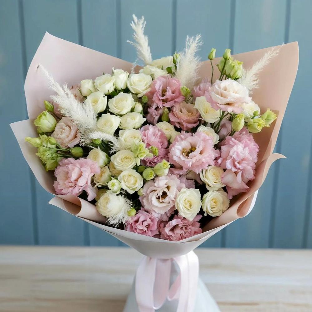 Букет цветов из: Альстромерии и Розы в Квашенки