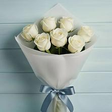 Букет 7 Белых роз Эдлесс Лав в Квашенки