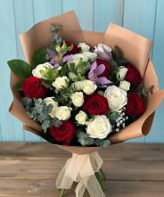 Букет цветов из:  Розы и Альстромерии в Квашенки