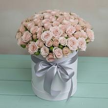 Цветочная композиция из Розы в шляпной коробке в Квашенки