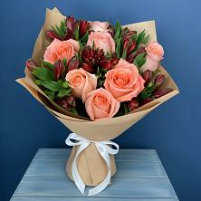 Букет цветов из:  Розы и Альстромерии в Квашенки