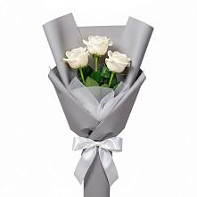 Букет 3 белые розы #REPLACE_PRED# Квашенки