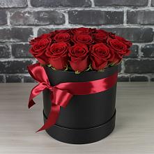 Цветочная композиция из Розы в шляпной коробке в Квашенки