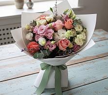 Букет цветов из:  Розы, Лизиантусы и Гвоздики #REPLACE_PRED# Квашенки