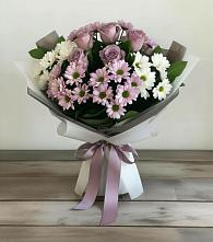 Букет цветов из:  Хризантемы и Розы в Квашенки