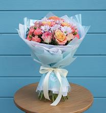 Букет цветов из:  Хризантемы и Розы в Квашенки