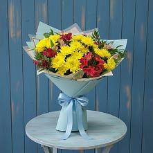 Букет цветов из:  Альстромерии и Хризантемы #REPLACE_PRED# Квашенки