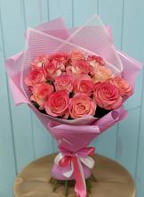 Букет 15 Розовых роз Равель в Квашенки