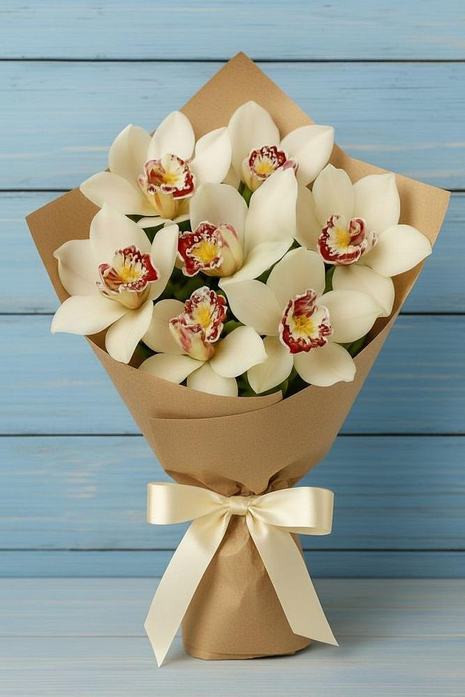 Букет цветов из: Орхидеи и Розы в Квашенки